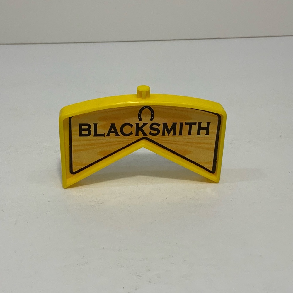 Lincoln Logs Rocky Mountain Ranch Replacement Toy Part Yellow Blacksmith Sign - Picture 2 of 4
